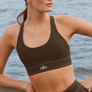 ALO Yoga Black Racerback Sports Bra